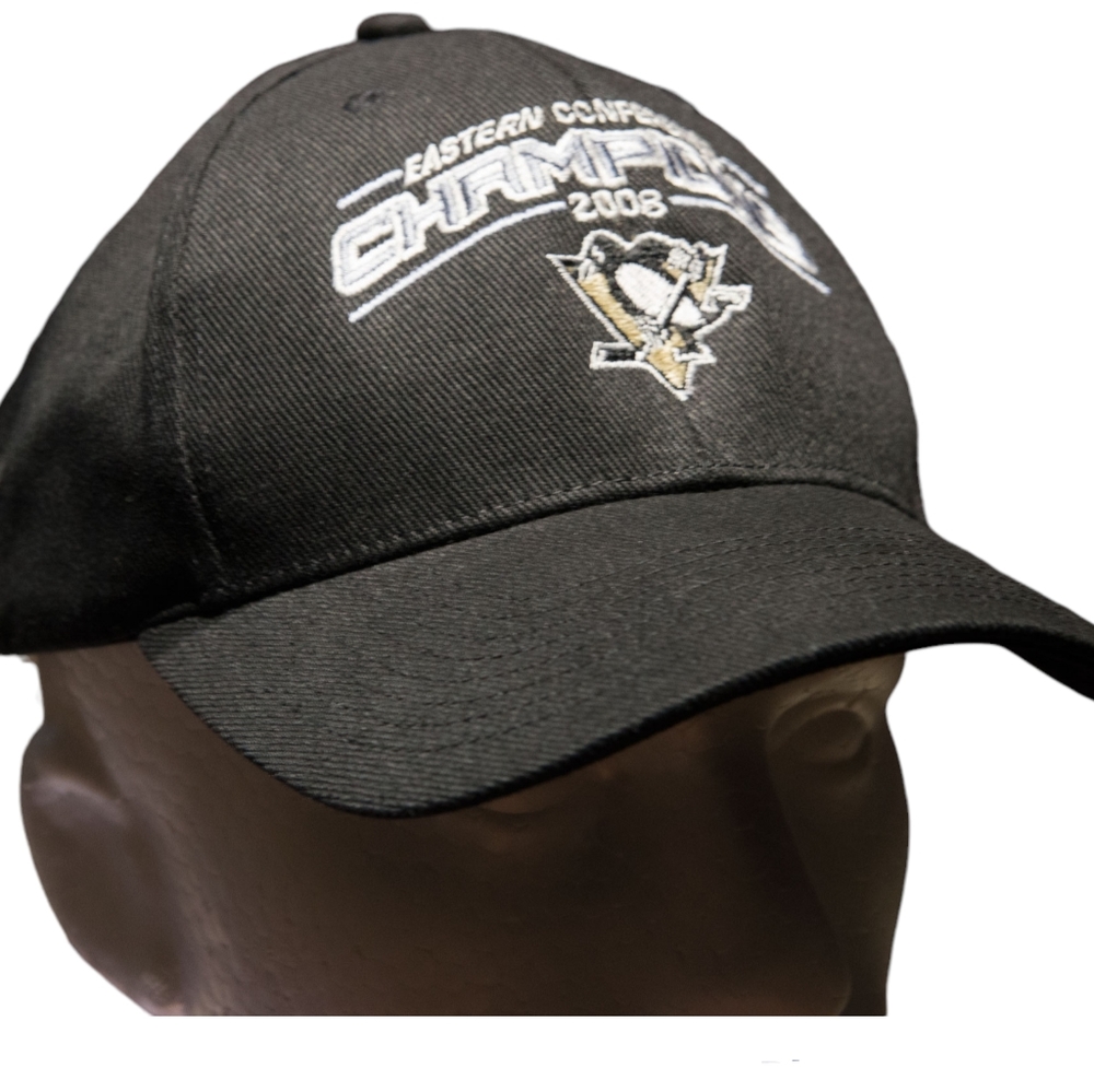 ⭐️2/$10 Vintage 2000s Pittsburgh Penguins NHL 2008 Eastern Conference Champs Hat